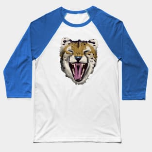 Screaming Cheetah Baseball T-Shirt